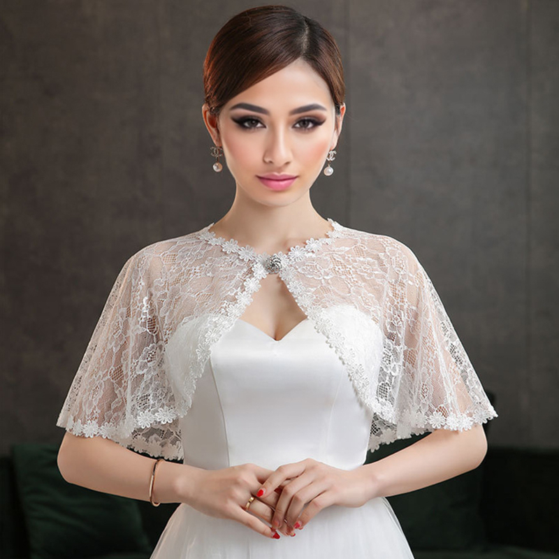 Event Suppliers - زفاف الزفاف الأزهار الدانتيل الكتف التفاف