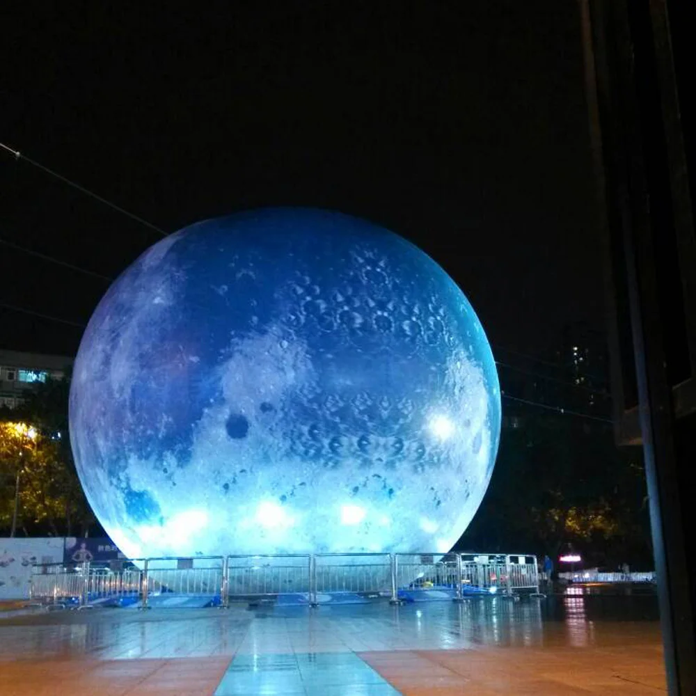 Led Balloon Light - كرة القمر الزرقاء العملاقة القابلة للنفخ