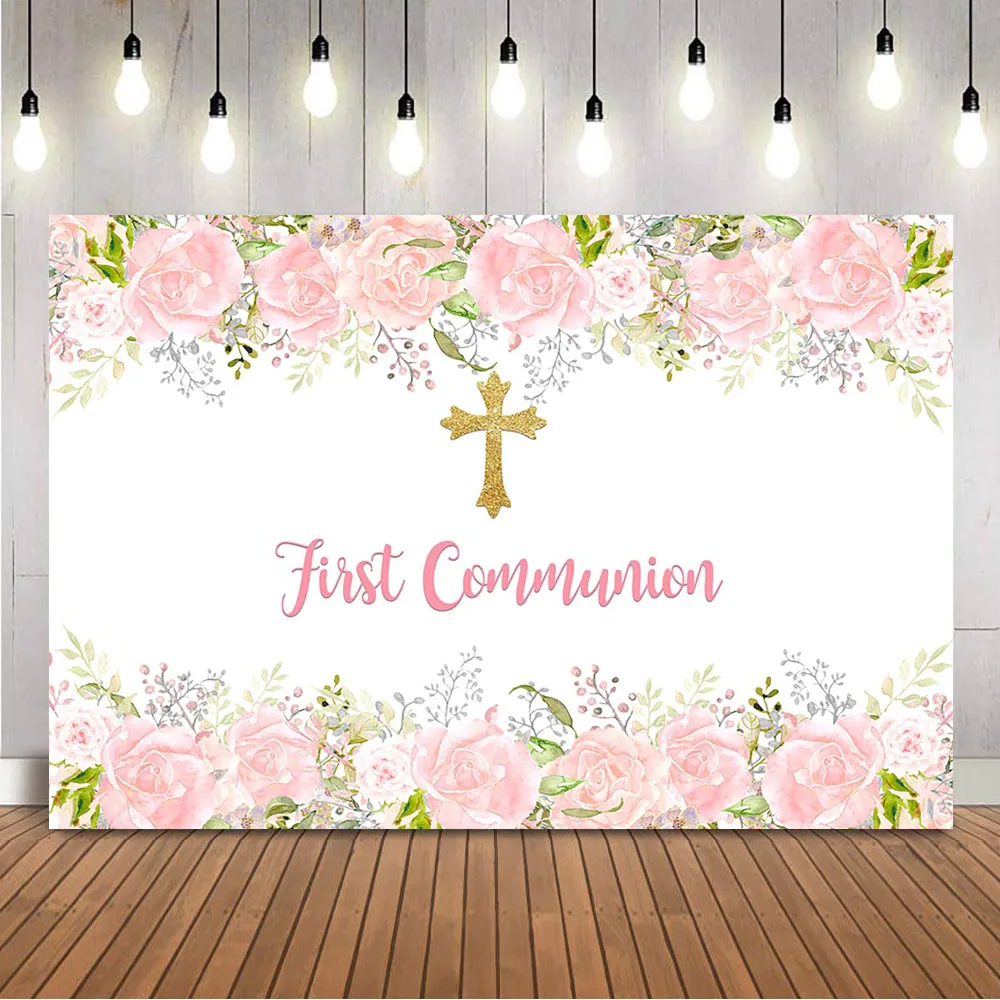 Dessert Table Backdrop - خلفية عيد ميلاد أول مناولة مقدسة