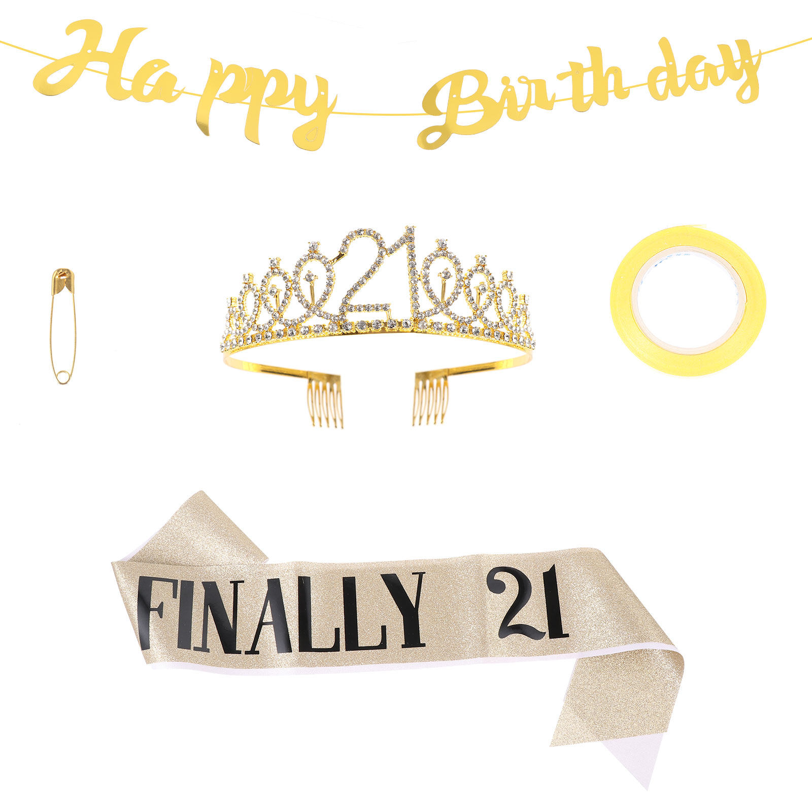 مجموعة واحدة من إكسسوارات حفلا - مراجعة Birthday Sash Glitter وسعره