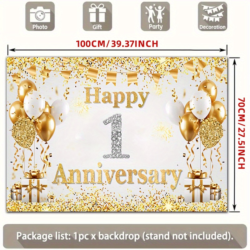 لافتة بالونات ذهبية وبيضاء مسط - مراجعة Party Banner Gold وسعره