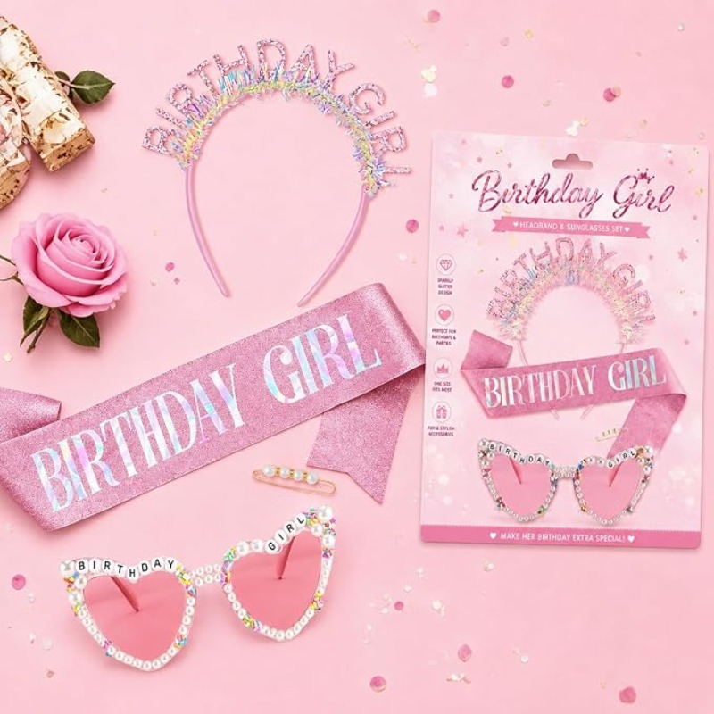 3 قطع/مجموعة: وشاح عيد ميلاد ل - مراجعة Birthday Sash Glitter وسعره
