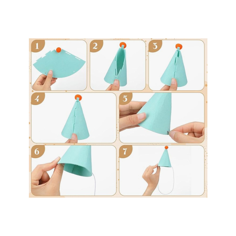 3/6 قطع قبعات حفلات ملونة صغير - مراجعة Party Hat Cone وسعره