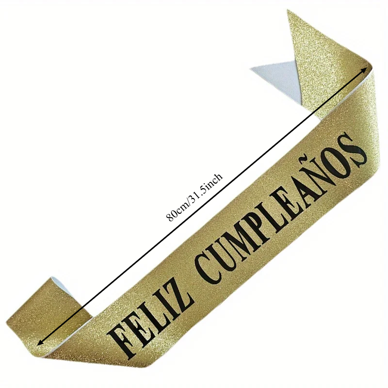شريط ذهبي لامع بعبارة 'فليز كو - مراجعة Birthday Sash Glitter وسعره