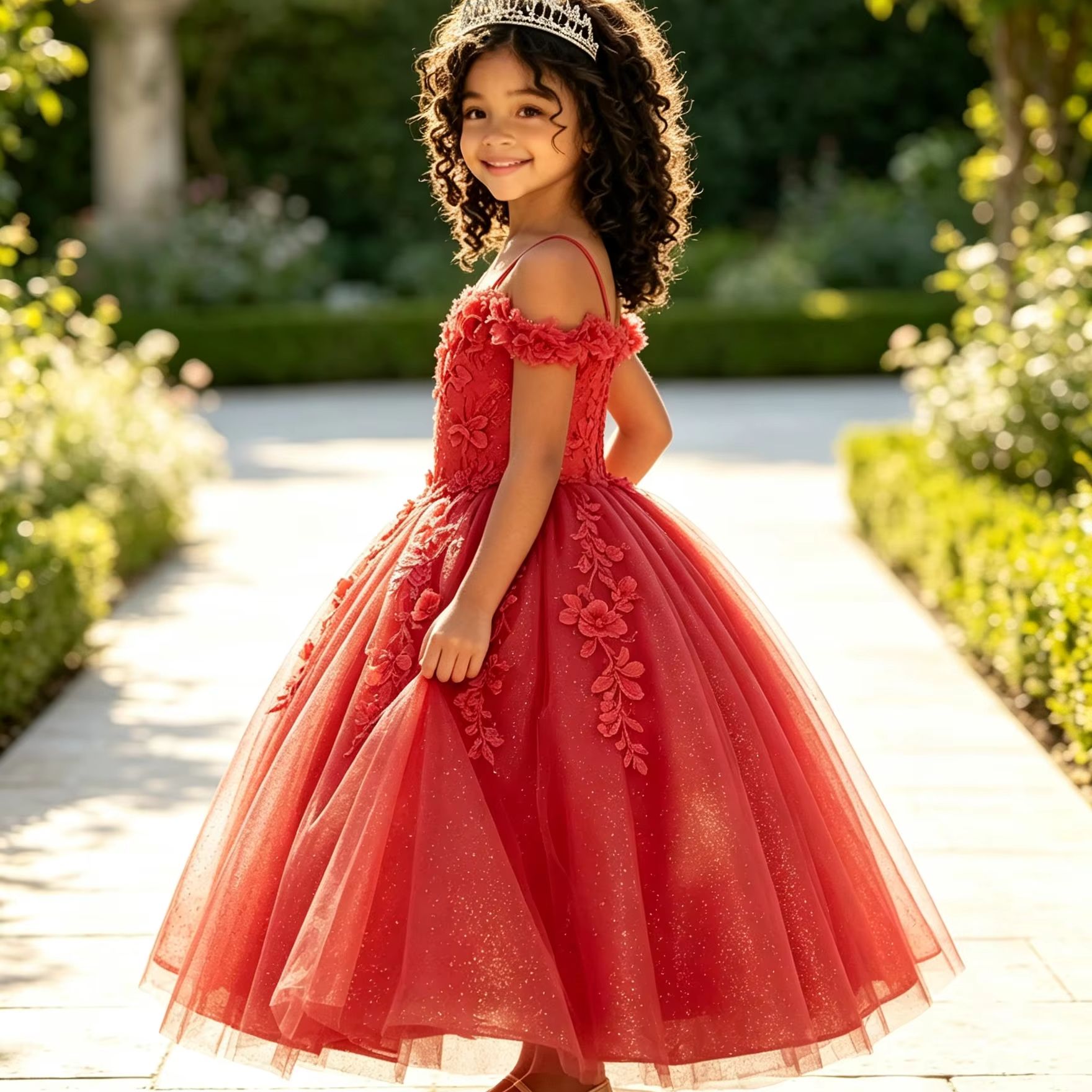 فساتين لامعة للفتيات الصغيرات  - مراجعة Birthday Sash Glitter وسعره
