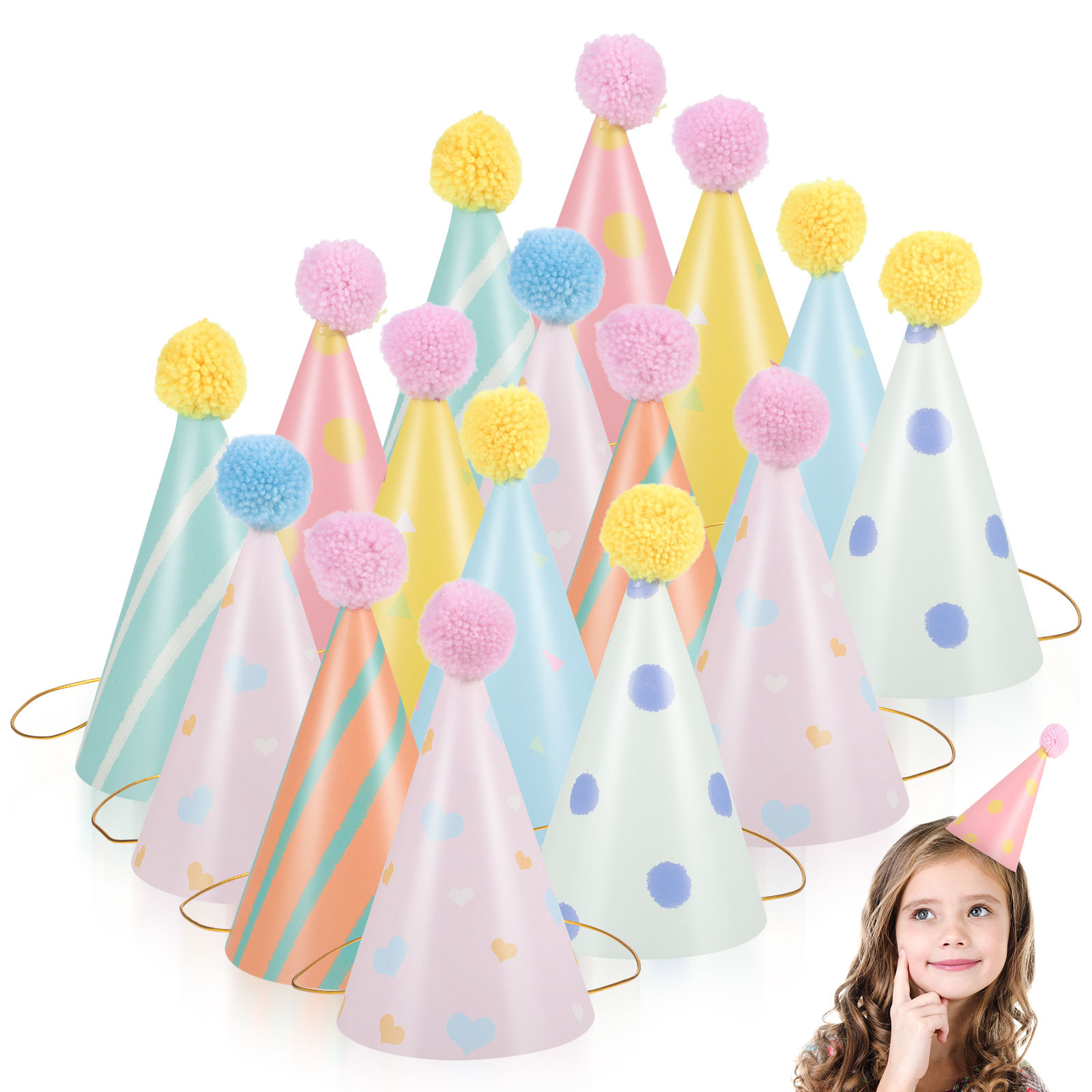 14 قطعة من قبعات أعياد الميلاد - مراجعة Party Hat Cone وسعره