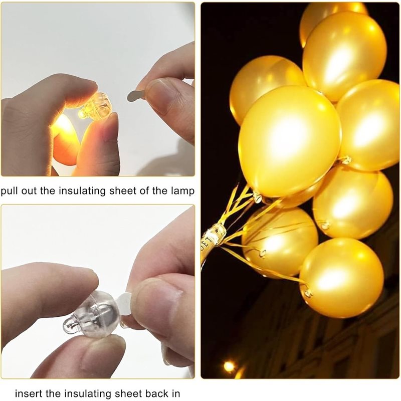 ABLN-حزمة أضواء بالونات من 100 - مراجعة Led Balloon Light وسعره