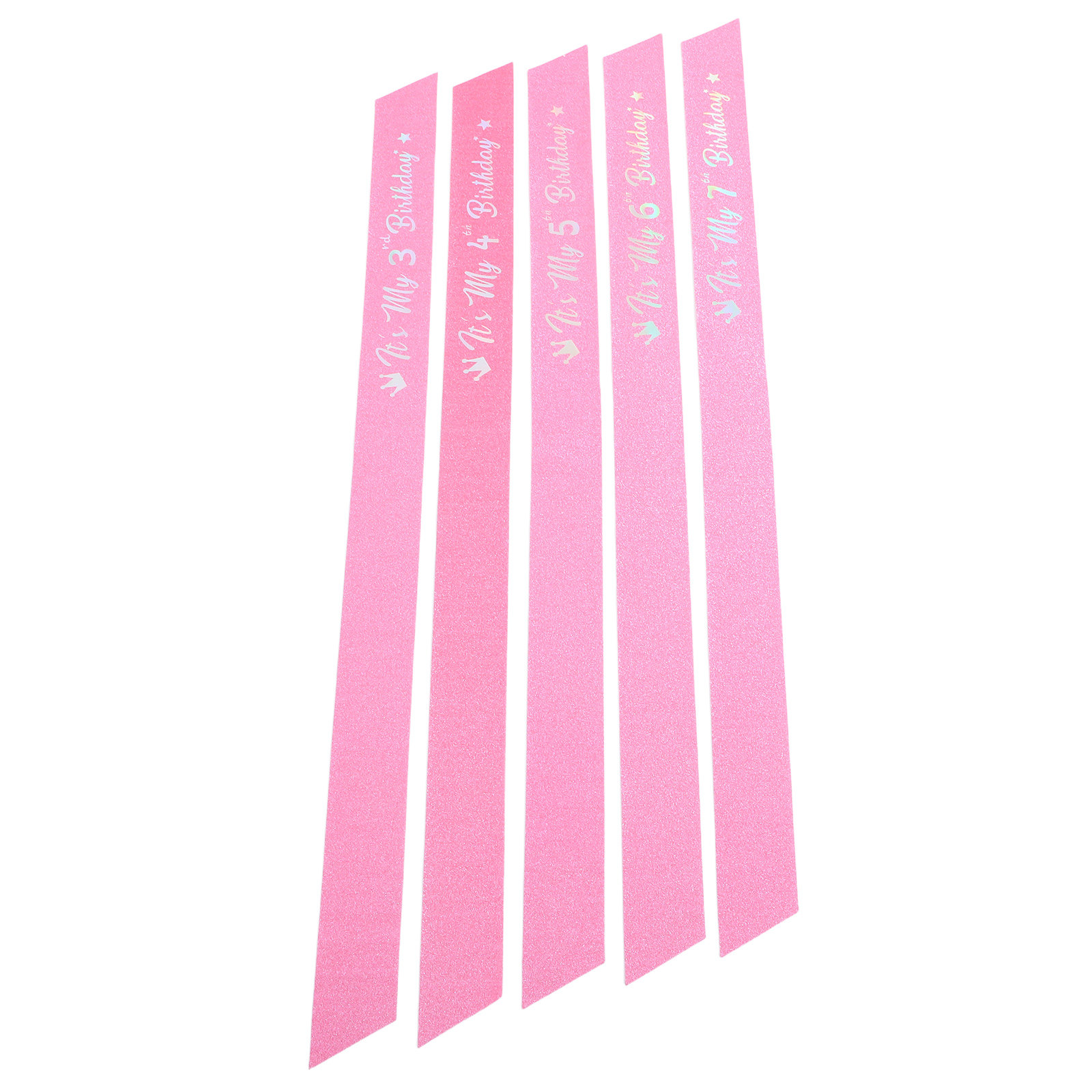 5 قطع من شرائط الزينة الوردية  - مراجعة Birthday Sash Glitter وسعره