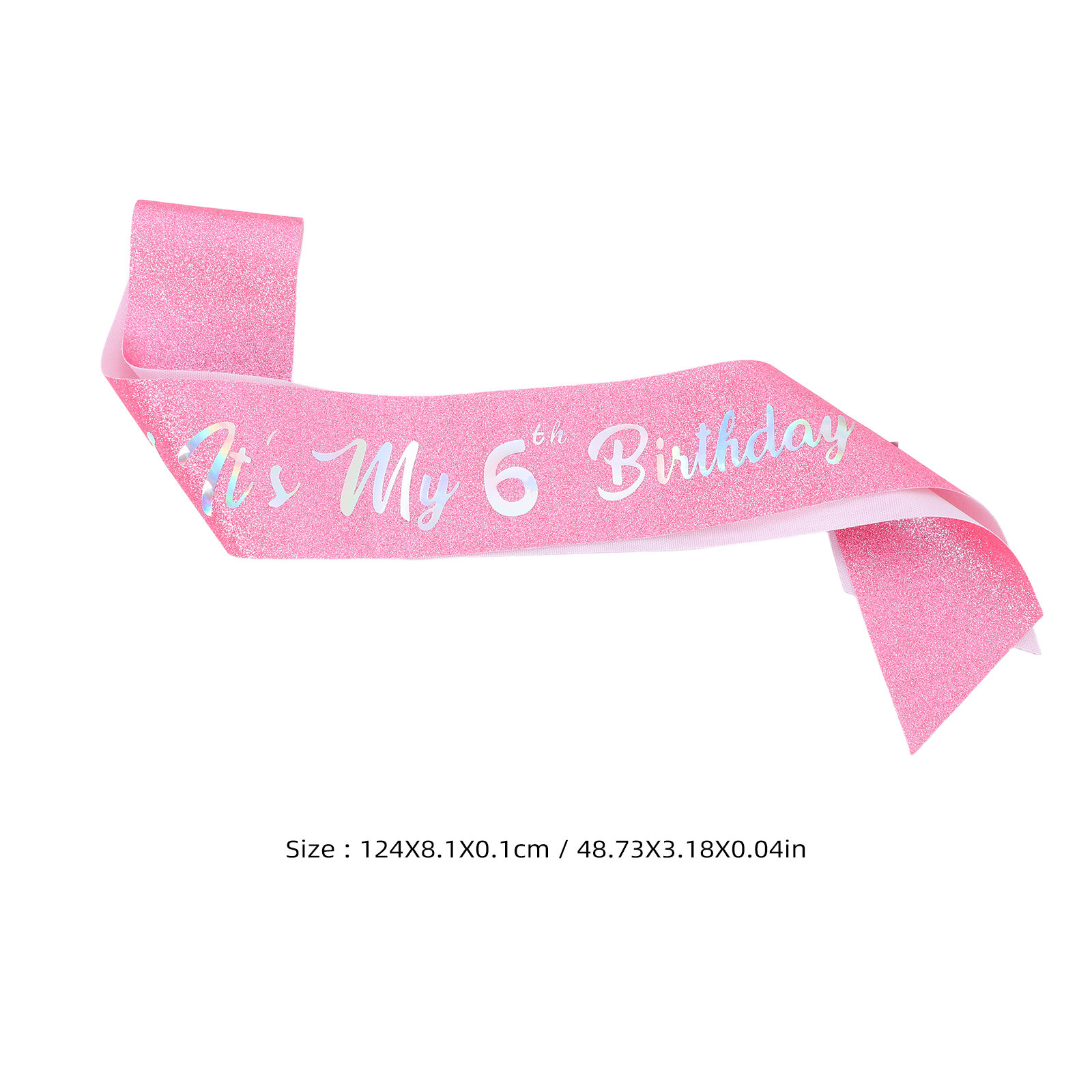 5 قطع من شرائط الزينة الوردية  - مراجعة Birthday Sash Glitter وسعره