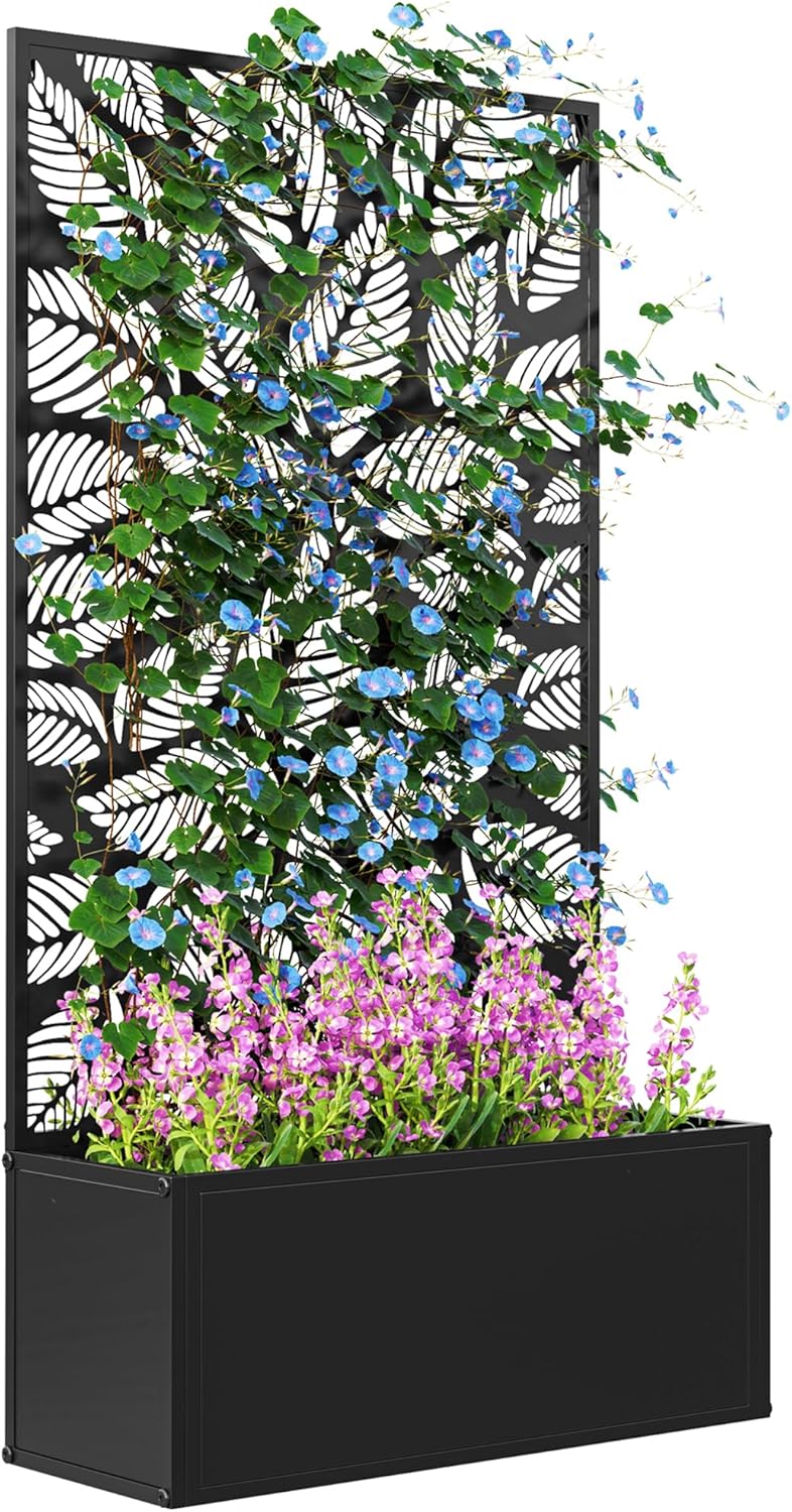 حوض زراعة معدني مرتفع مع شبكة  - مراجعة Flower Wall Panel وسعره