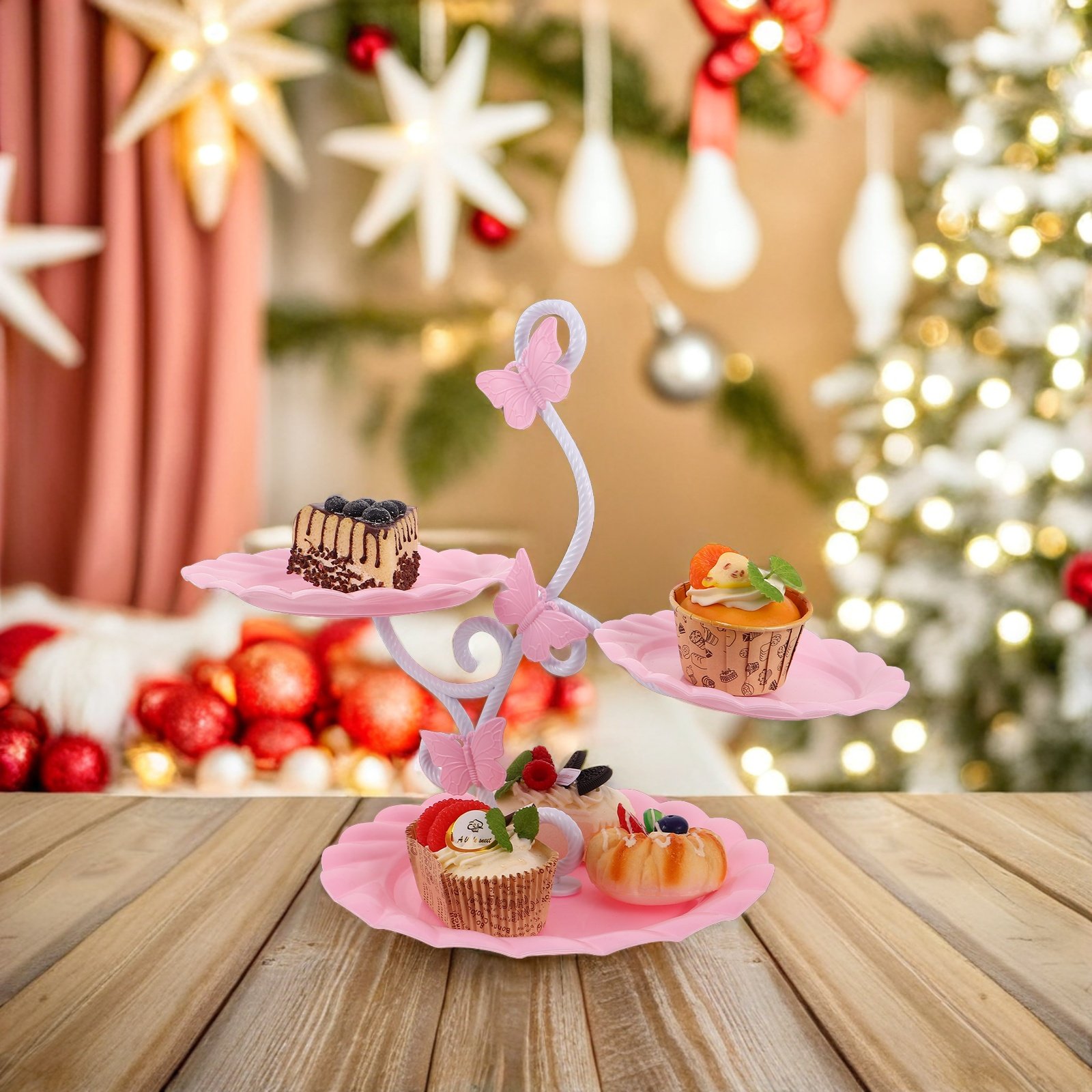 حامل كيك بثلاث طبقات بتصميم أو - مراجعة Cupcake Stand Tier وسعره